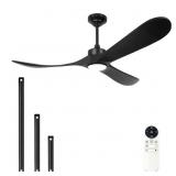 $336 60 IN. SMART INDOOR BLACK CEILING FAN WITH LI