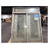 97 X 76 1/2 JELD WEN TRI GLASS PANEL SLIDING PATIO