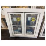 34 X 36 PELLA DOUBLE CASEMENT WOODEN FRAME WHITE W