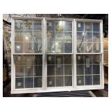 99X78 PELLA VINYL TRIPLE DOUBLE HUNG WINDOW WHITE