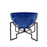 16IN.W X 13.25IN.H, ROUND FRENCH BLUE GALVANIZED S