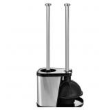 STAINLESS STEEL TOILET PLUNGER AND BOWL BRUSH COMB