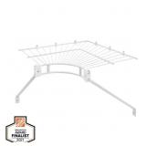 12 IN. FIXED MOUNT CORNER SHELF AND ROD