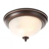 UNBRANDED 11 IN. 2-LIGHT OIL RUBBED BRONZE FLUSH M