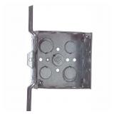 STEEL CITY 2-GANG 4 IN. NEW WORK SQUARE METAL ELEC