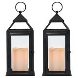 ELEMENTS CLASSICAL LANTERN WITH LED PILLAR CANDLE