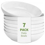 DEECOO 7 PACK PORCELAIN PASTA BOWLS CERAMIC , LARG