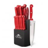 GINSU KISO DISHWASHER SAFE 14PC KNIFE BLOCK SET RE