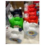1 LOT OF 5- TIDE DETERGENT./1-GAIN DETERGENT./1-DO
