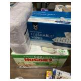 1 LOT (1) MEMBERS MARK FLUSHABLE WIPES 9-PACK.(1)