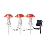 MAINSTAYS LED SOLAR MUSHROOM GARDEN STAKES 3-PACK