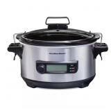 TEMP TRACKER 6 QT. STAINLESS STEEL SLOW COOKER