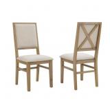 $179 JOANNA RUSTIC BROWN UPHOLSTERED BACK CHAIR (S
