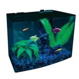 GLOFISH CRESCENT AQUARIUM KIT 3 GALLONS, INCLUDES
