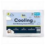 SERTA 2-PACK COOLING GEL MEMORY FOAM BED PILLOW