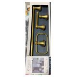 DETAILS 4 PIECE BATH ACCESSORY SET IN COLOR GOLD