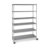 MEMBER'S MARK 6-TIER NSF HEAVY DUTY WIRE SHELVING,