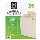 MEMBER'S MARK MANILA FILE FOLDERS, LETTER, 1/3 CUT