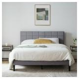 $148 MAINSTAYS GRAY UPHOLSTERED SQUARE TUFTED PLAT