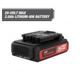 1 LOT (2) HYPER TOUGH 20V MAX 2.0AH LITHIUM-ION BA