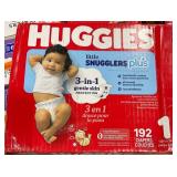 HUGGIES DIAPERS SIZE 1- 192 DIAPERS