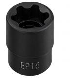 1 LOT (5) EP SOCKET EP16, 6 POINT 3/8" DR FEMALE E