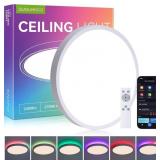 12 INCH FLUSH MOUNT CEILING LIGHT, SMART RGB+IC LE