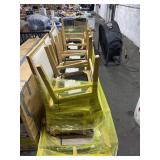 1 LOT (8) TAN AND WHITE DINING CHAIRS