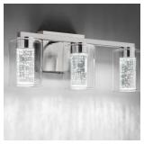 SINERISE 3-LIGHT BRUSHED NICKEL VANITY LIGHT WITH