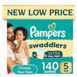 PAMPER SWADDLERS SIZE 5 140 COUNT