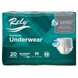 RELYï¿½ MAXIMUM PROTECTIVE UNDERWEAR, DISPOSABLE, MA