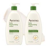 1 LOT OF (2) AVEENO DAILY MOISTURIZING BODY LOTION