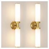 ANTIQUE GOLD WALL SCONCES SET OF 2, MODERN BATHROO