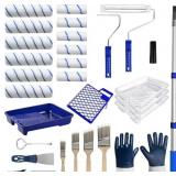 28 PCS PAINT ROLLER KIT WITH EXTENSION POLE, 4"AND