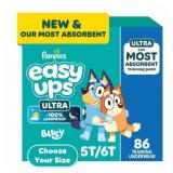 PAMPERS EASY UPS ULTRA SIZE 5T/6T 86 COUNT