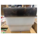 1 LOT OF (8) PLASTIC STORAGE BINS