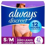 ALWAYS DISCREET INCONTINENCE UNDERWEAR FOR WOMEN M