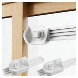 1 LOT (2) 2 PACK ADJUSTABLE SLIDING WINDOW PATIO D