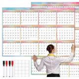 1 LOT (2) 2026 WALL CALENDAR 32" X 48" DRY ERASE E