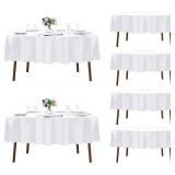 FOKITUT 6 PACK ROUND TABLECLOTH, 90 INCH, STAIN RE
