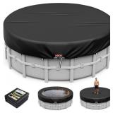 LXKCKJ 12 FT POOL COVER FOR ABOVE GROUND POOL, ROU