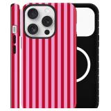 STRIPED MAGNETIC CASE FOR IPHONE 16 PRO MAX, HOT P