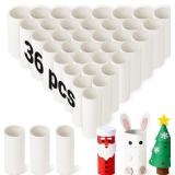 CZOYNIFE WHITE CARDBOARD TUBES FOR CRAFTS, 36PACK,