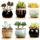 2.1 INCH CERAMIC SMALL SUCCULENT POT,PLANT POTS,MI
