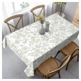SAGE GREEN FLORAL TABLECLOTH RECTANGLE 60X120 INCH