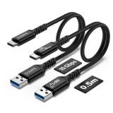 ANDROID AUTO & CARPLAY USB C CABLE 10GBPS, 1.5FT,