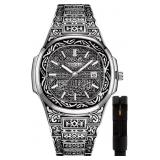 RETRO WATCHES FOR MEN QUARTZ WATCHES TATTOO PATTER