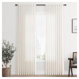 SMABU NATURAL CREAM LINEN CURTAINS 84 INCH LENGTH