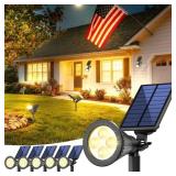 JEJOT 6 PACK SOLAR LIGHTS OUTDOOR WATERPROOF,WARM