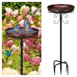 DAOENY 35IN METAL BIRD BATH FOR OUTSIDE, VINTAGE F